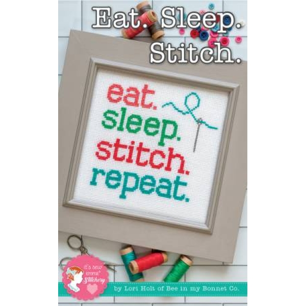 Eat. Sleep. Stitch. Repeat. Cross Stitch Pattern