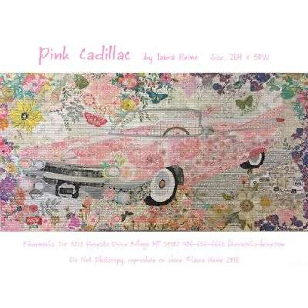 Pink Cadillac Collage Pattern