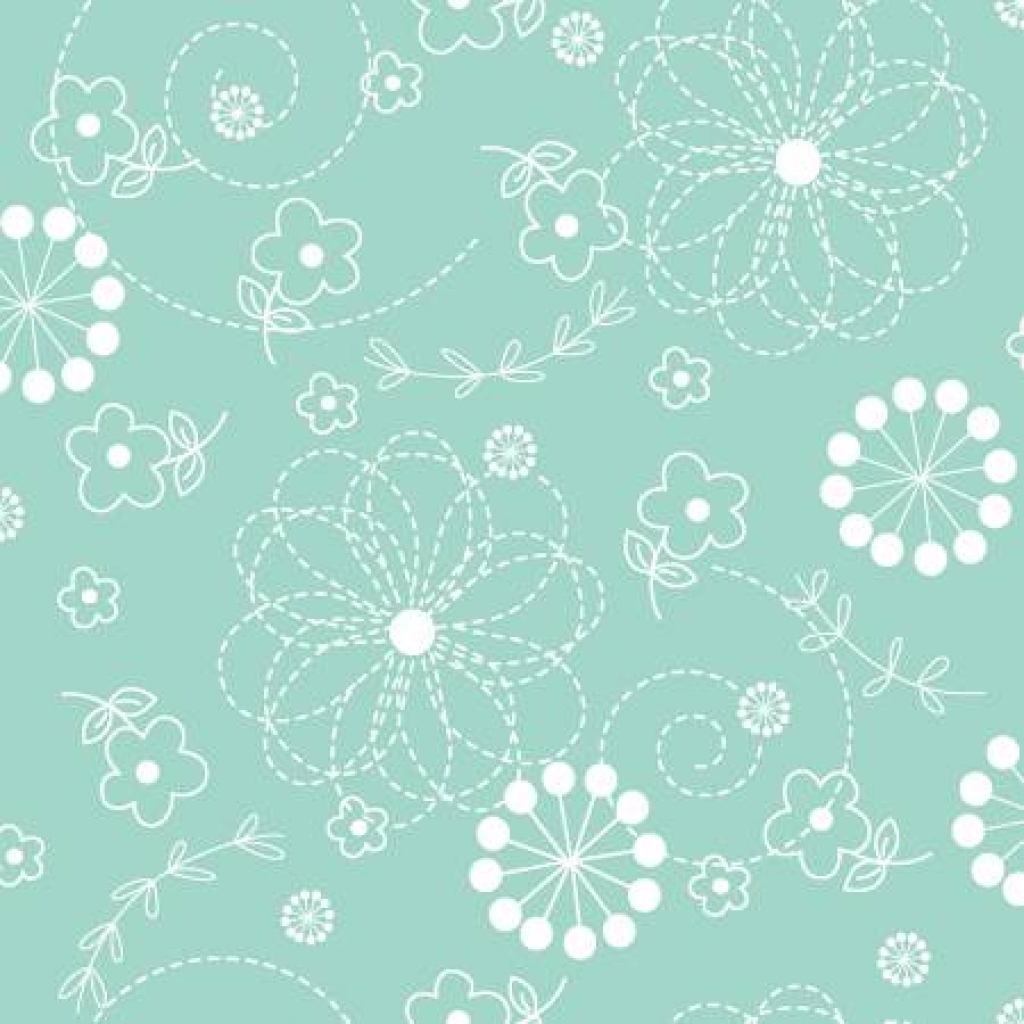 Teal Doodles 108in Wide Back