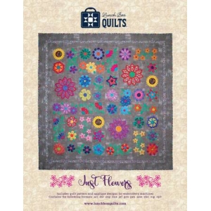 Just Flowers Applique Machine Embroidery Pattern with Redemption Code and CD