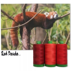 Red Panda 3x Aurifil 40wt