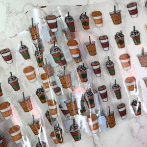 Coffee Cups Clear Vinyl