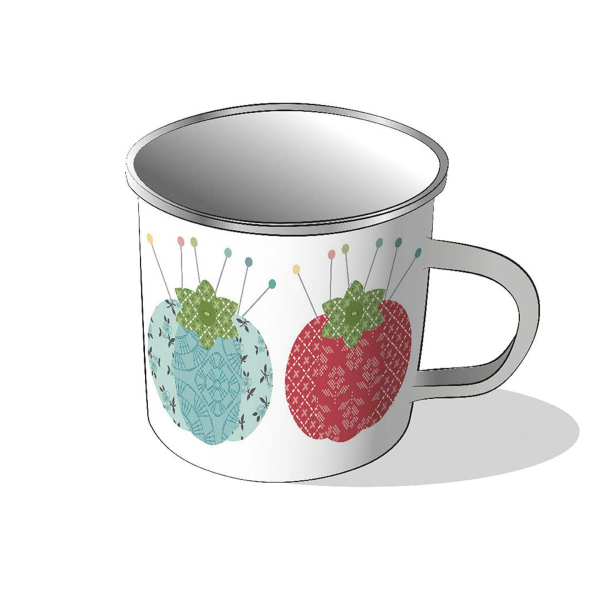 Lori Holt Stitch Enamel Tin Mug