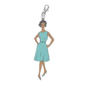 My Happy Place Enamel Charms Blue Vintage Lady