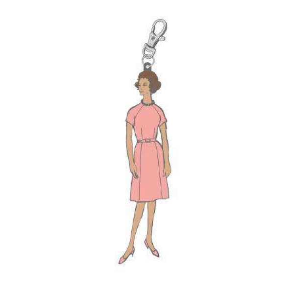 My Happy Place Enamel Charms Pink Vintage Lady