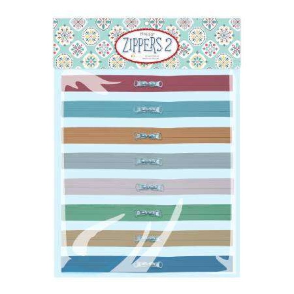 Calico Zippers 2 In 8 Assorted Colors