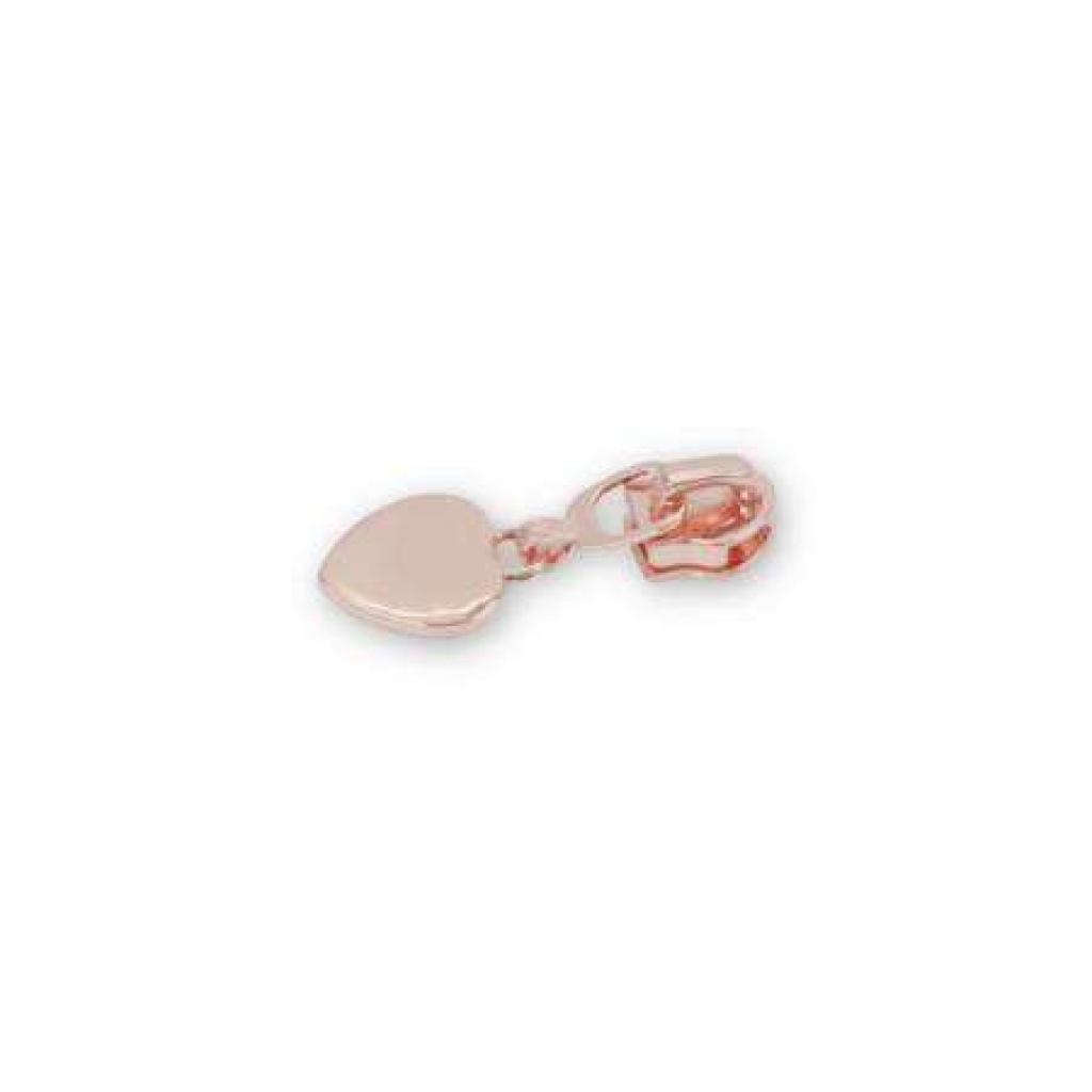 Four 5 Heart Zipper Pulls Rose Gold