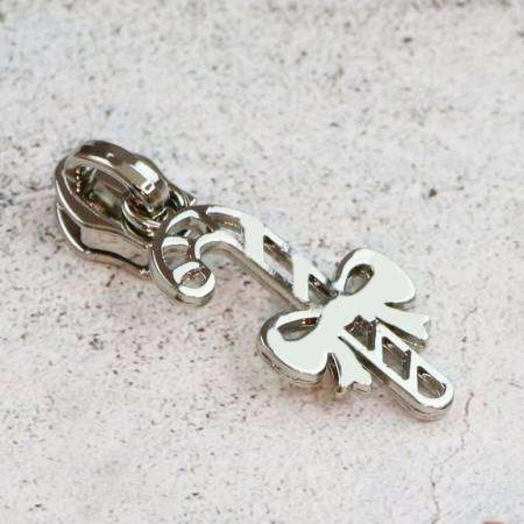 Four 5 Candy Cane Zipper Pulls Nickel