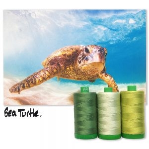 Sea Turtle 3 x Aurifil 40wt
