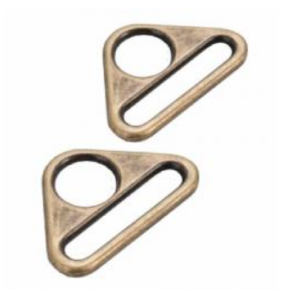 Triangle Ring Flat 1in Antique Brass Set of Two, Byannie