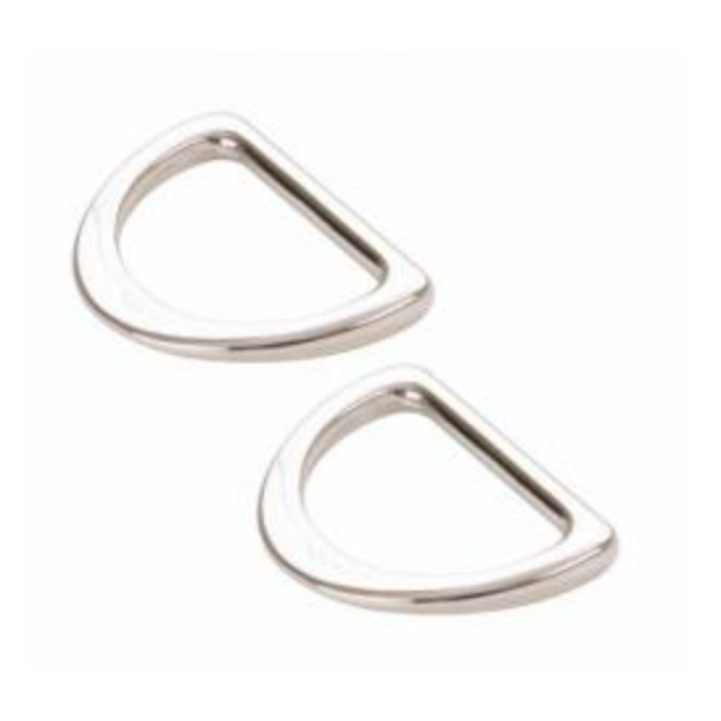 D Ring Flat 1in Nickel Set of Two, ByAnnie