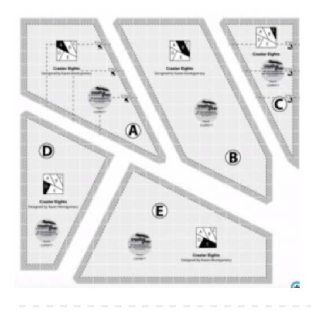 Creative Grids Crazier Eights Template, Linjal fra Creative Grids