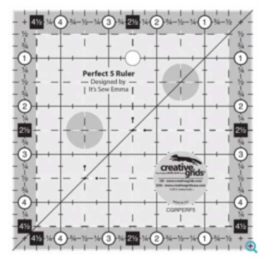 Creative Grids Perfect 5 Ruler, Linjal fra Creative Grids