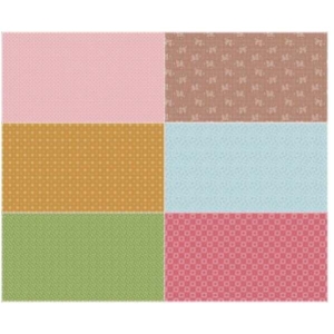 Granny Chic Scrappy 6th Panel One, Panel med 6 ulike mønster 1 yard (92 cm)