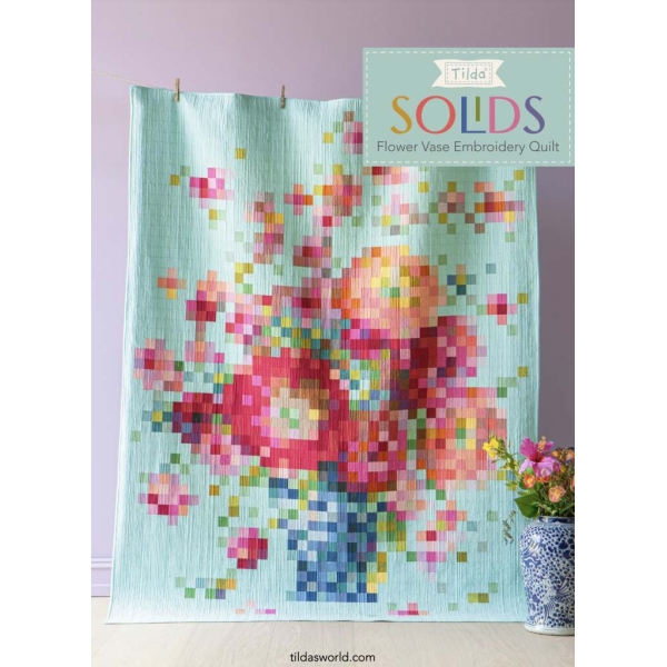 Flower Vase Embroidery Quilt Tilda