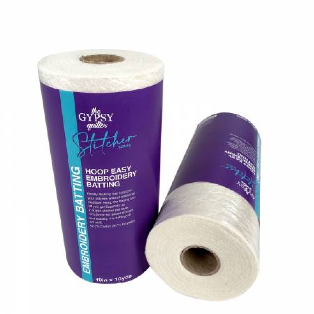 The Gypsy Quilter Stitcher Series Hoop Easy Embroidery Batting 10in x 10yds