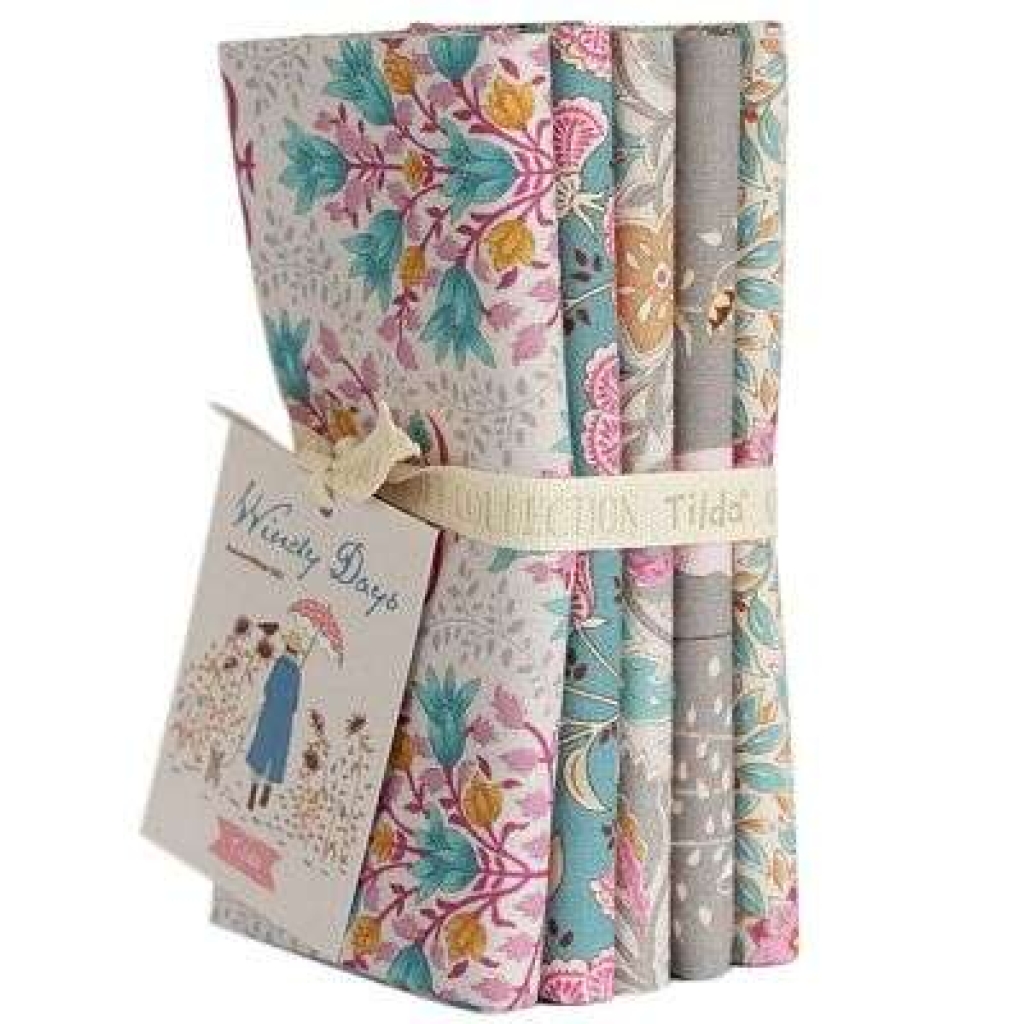 Windy Days- FQB 5 fabrics Grey Teal