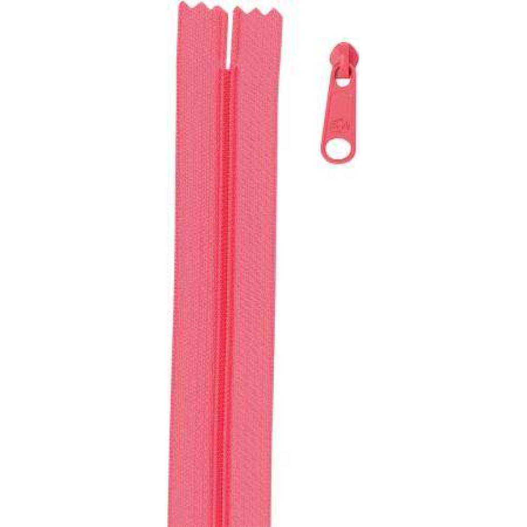 4 yards of 16mm #4.5 zipper chain and 16 Extra-Large Coordinated Pulls Coral