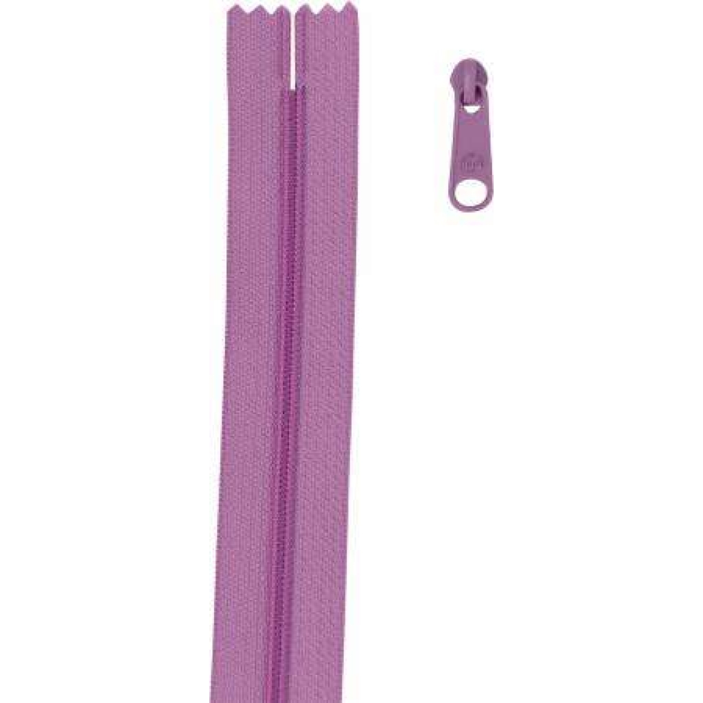 4 yards of 16mm #4.5 zipper chain and 16 Extra-Large Coordinated Pulls Orchid