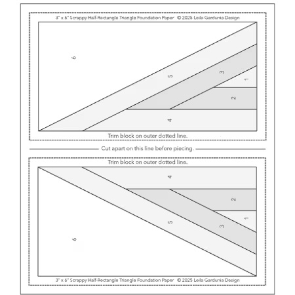 Scrappy Half-Rectangle Triangle Foundation Pad - Bilde 2