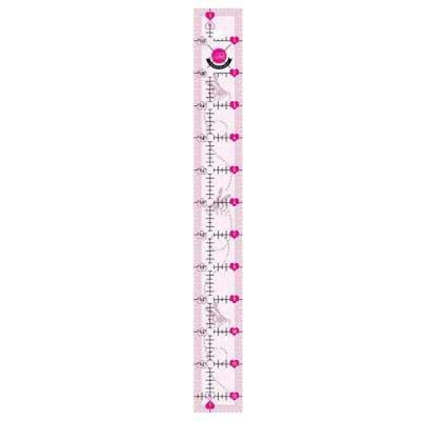 Tula Pink 1.5in x 12.5in Non Slip Bee Ruler