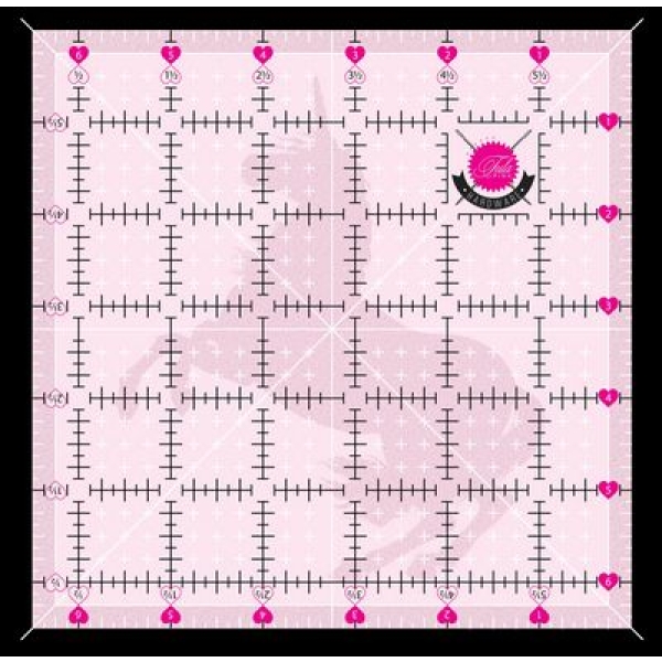 Tula Pink 6 1/2in Square Template with Unicorn