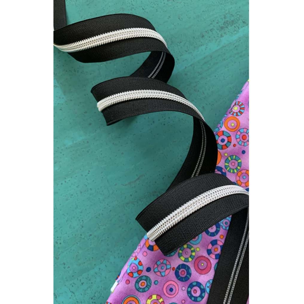 Black Zipper Tape with Nickel teeth