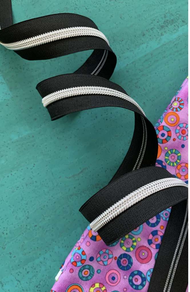 Black Zipper Tape with Nickel teeth