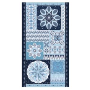 Panel for linjalquilting med ovals blå, Amanda Murphy