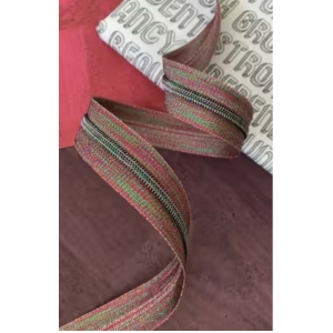 Colorful Zipper Tape with Iridescent Teeth