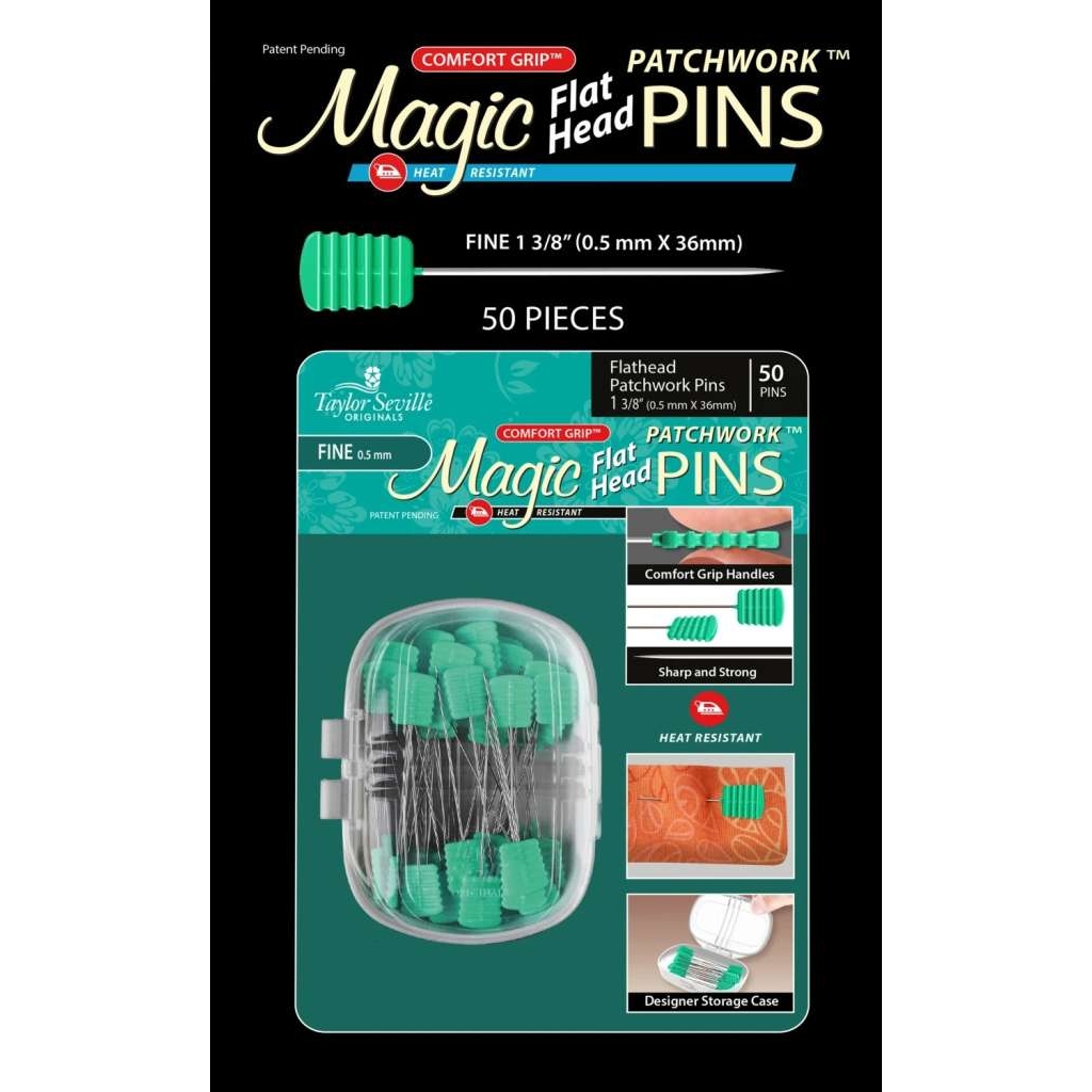 Magic Pins Flathead Patchwork Fine 50pc