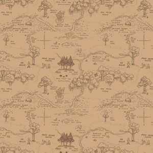 Winnie the Pooh Map Brown