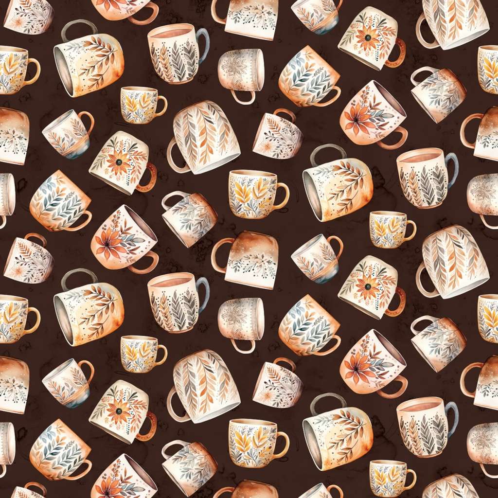 Coffee Time Coffee Mugs Brown